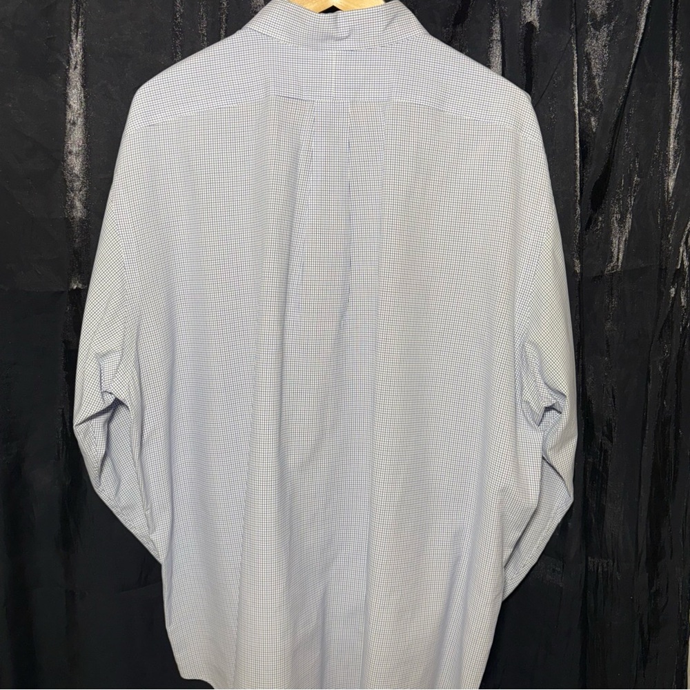 2/$20  Ralph Lauren Blue Dress Shirt Classic Gingham - Picture 7 of 10